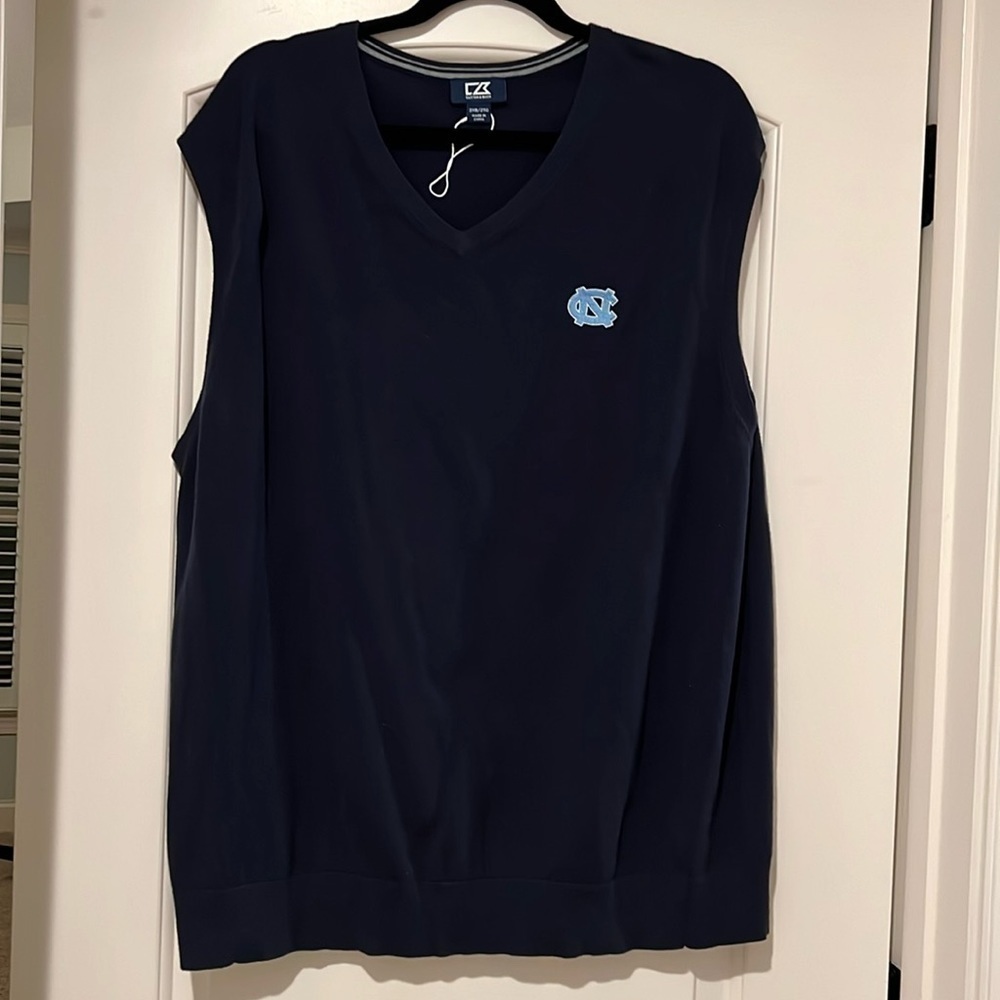 UNC North Carolina Tarheel New Cutter & Buck Sweater Vest. 2XL NWOT